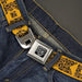BD Wings Logo CLOSE-UP Full Color Black Silver Seatbelt Belt - BUCKLE-DOWN Shapes Gold/Leopard Brown Webbing Seatbelt Belts Buckle-Down   