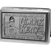 Business Card Holder - LARGE - CLARK KENT Pose MILD MANNERED REPORTER FOR THE DAILY PLANET Brushed Silver Black Metal ID Cases DC Comics   