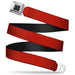 BD Wings Logo CLOSE-UP Full Color Black Silver Seatbelt Belt - Red Print Webbing Seatbelt Belts Buckle-Down   