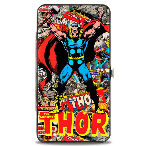 MARVEL COMICS Hinged Wallet - THE MIGHTY THOR Pose Stacked Retro Comics Hinged Wallets Marvel Comics   