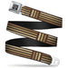 BD Wings Logo CLOSE-UP Full Color Black Silver Seatbelt Belt - Stripe Blocks Browns Webbing Seatbelt Belts Buckle-Down   