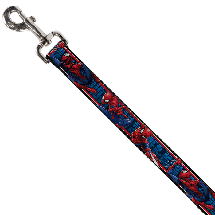 Dog Leash - SPIDER-MAN 3-Action Poses/Bricks/Stripe Blues/Red/White Dog Leashes Marvel Comics   