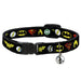 Cat Collar Breakaway - Justice League 6-Superhero Logos Black Breakaway Cat Collars DC Comics   