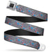 BD Wings Logo CLOSE-UP Full Color Black Silver Seatbelt Belt - 3-D Glasses w/TV Noise Webbing Seatbelt Belts Buckle-Down   