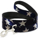Dog Leash - American Flag Vivid Stars CLOSE-UP Blue/White Dog Leashes Buckle-Down   