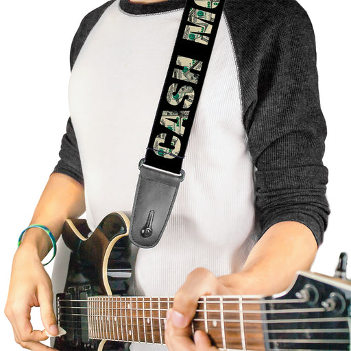 Guitar Strap - CASH MONEY $ Black Dollars Guitar Straps Buckle-Down   