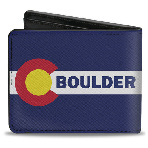Bi-Fold Wallet - Colorado BOULDER Flag Blue White Red Yellow Bi-Fold Wallets Buckle-Down   