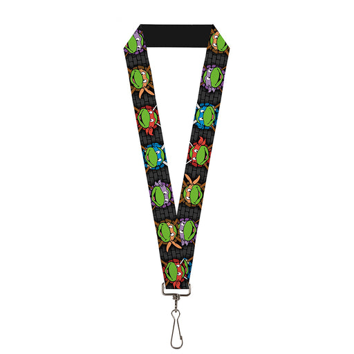 Lanyard - 1.0" - Classic TMNT Expessions Battle Gear Gray Multi Color Lanyards Nickelodeon   