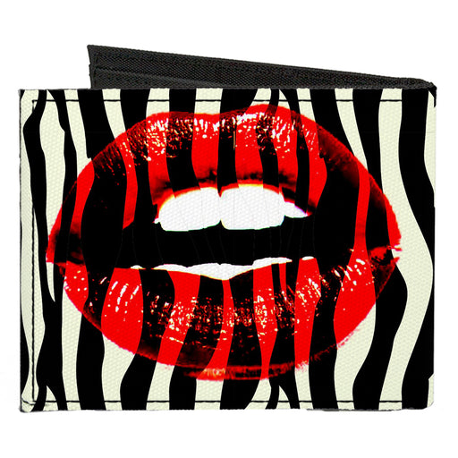 Canvas Bi-Fold Wallet - Mouth Zebra Canvas Bi-Fold Wallets Buckle-Down   