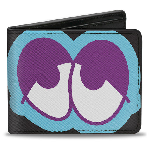 Bi-Fold Wallet - Dopey Eyes Black Baby Blue Purple Bi-Fold Wallets Buckle-Down   