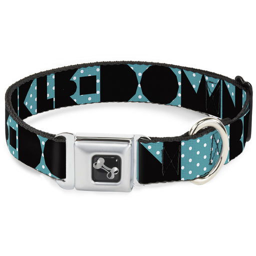 Dog Bone Seatbelt Buckle Collar - BUCKLE-DOWN Shapes Dot Turquoise/White/Black Seatbelt Buckle Collars Buckle-Down   