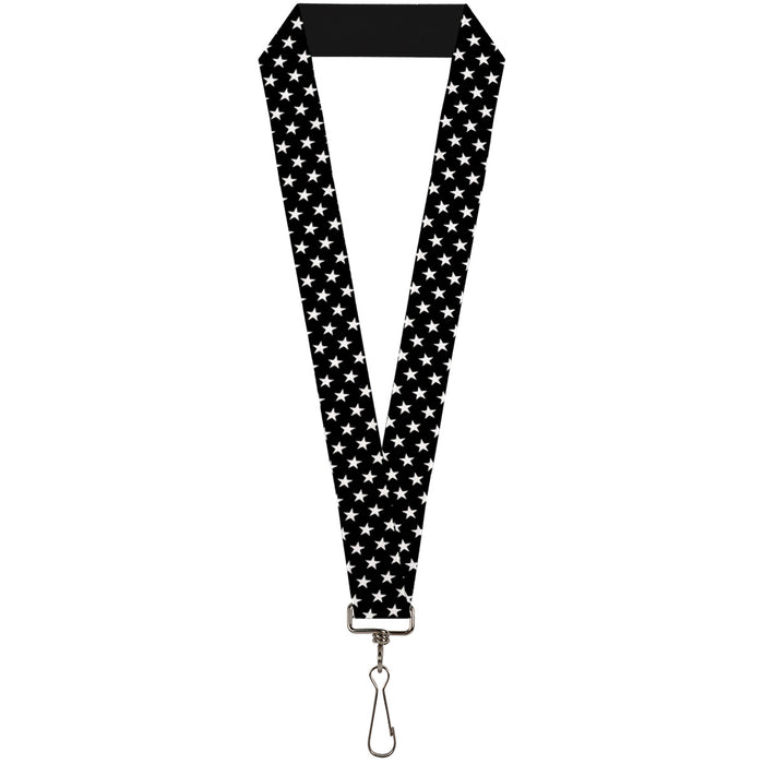 Lanyard - 1.0" - Mini Stars3 Black White Lanyards Buckle-Down   