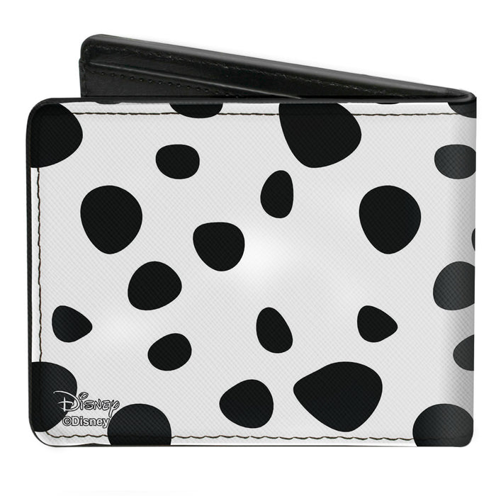 Bi-Fold Wallet - Cruella de Vil Cream Fur Pose + Spots Red Black Bi-Fold Wallets Disney   