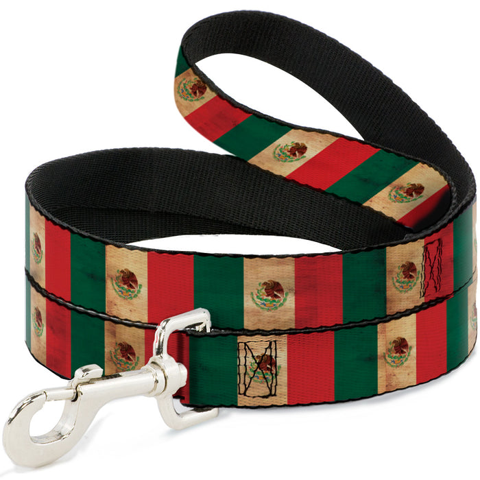 Dog Leash - Mexico Flag Continuous Vintage Dog Leashes Buckle-Down   