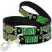 Dog Leash - Classic Teenage Mutant Ninja Turtles Group Faces/TMNT/Ninja Star Black/Green Dog Leashes Nickelodeon   