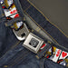 BD Wings Logo CLOSE-UP Full Color Black Silver Seatbelt Belt - Queen of Broken Hearts Webbing Seatbelt Belts Buckle-Down   