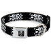 SHELBY Tiffany Split Full Color Black/White Seatbelt Buckle Collar - SHELBY 60 YEARS SINCE 1962 Checker Black/White Seatbelt Buckle Collars Carroll Shelby   