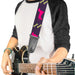 Guitar Strap - Dachshunds & Bones Purple Fuchsia Green Guitar Straps Buckle-Down   