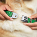 Dog Bone Seatbelt Buckle Collar - Rings Camo Neon Green/White Seatbelt Buckle Collars Buckle-Down   