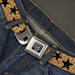 BD Wings Logo CLOSE-UP Full Color Black Silver Seatbelt Belt - Cheetah/Stars Tan/Black Webbing Seatbelt Belts Buckle-Down   