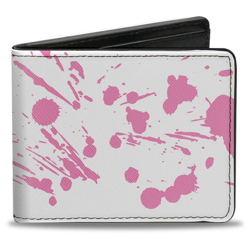 Bi-Fold Wallet - Splatter White Pink Bi-Fold Wallets Buckle-Down   