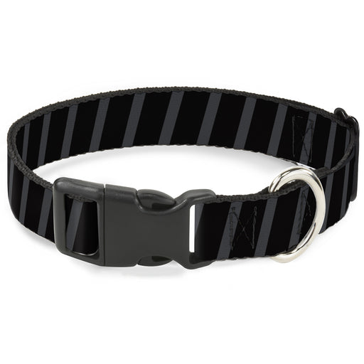 Plastic Clip Collar - Diagonal Stripes Black/Gray Plastic Clip Collars Buckle-Down   