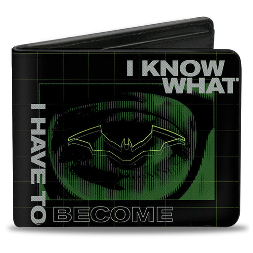 Bi-Fold Wallet - The Batman Movie Riddler I KNOW WHAT I HAVE TO BECOME Black Green White Bi-Fold Wallets DC Comics   