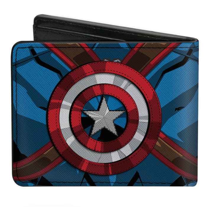 MARVEL AVENGERS Bi-Fold Wallet - Captain America Chest Star + Back Shi —  Buckle-Down
