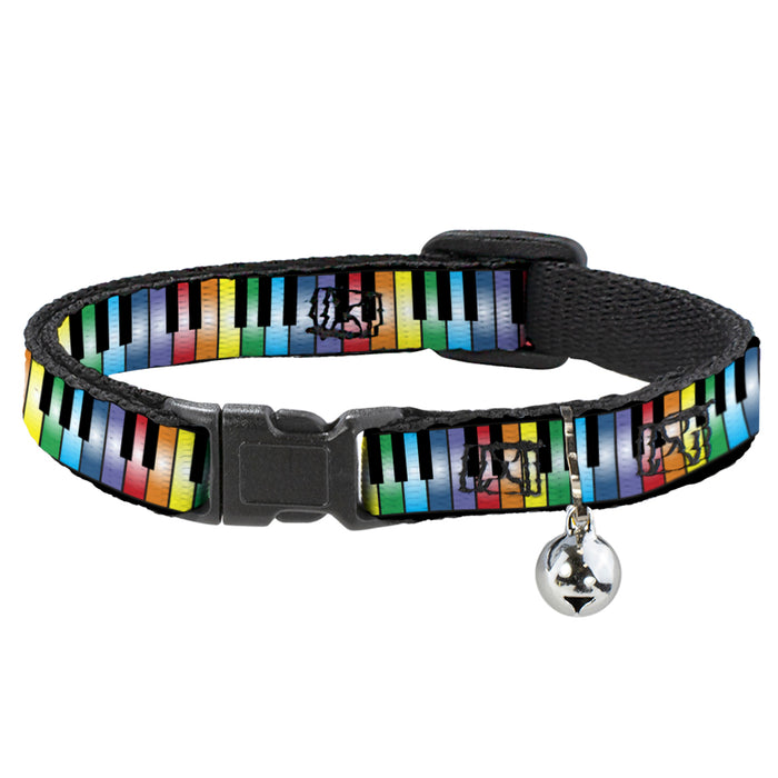 Cat Collar Breakaway - Piano Keys Rainbow Breakaway Cat Collars Buckle-Down   