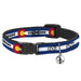 Cat Collar Breakaway - COLORADO Text Flag Blue White Red Yellow Breakaway Cat Collars Buckle-Down   