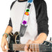 Guitar Strap - Punk You White Full Color Guitar Straps Buckle-Down   
