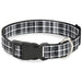 Plastic Clip Collar - Plaid Black/White Plastic Clip Collars Buckle-Down   
