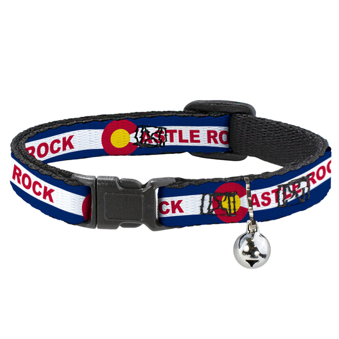 Cat Collar Breakaway - Colorado CASTLE ROCK Flag Blue White Red Yellows Breakaway Cat Collars Buckle-Down   