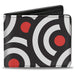 Bi-Fold Wallet - Bullseye Stacked Black White Red Bi-Fold Wallets Buckle-Down   