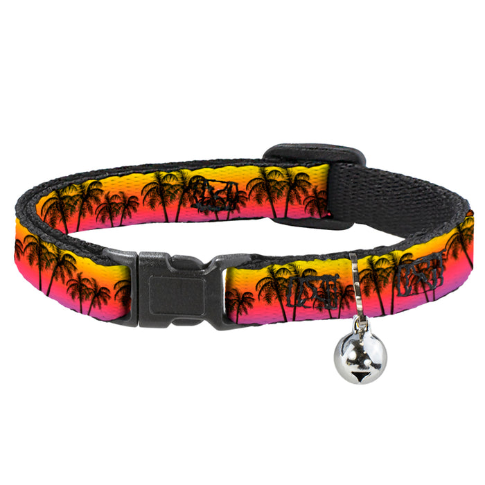 Cat Collar Breakaway - Palm Trees Sunset Fade Black Breakaway Cat Collars Buckle-Down   