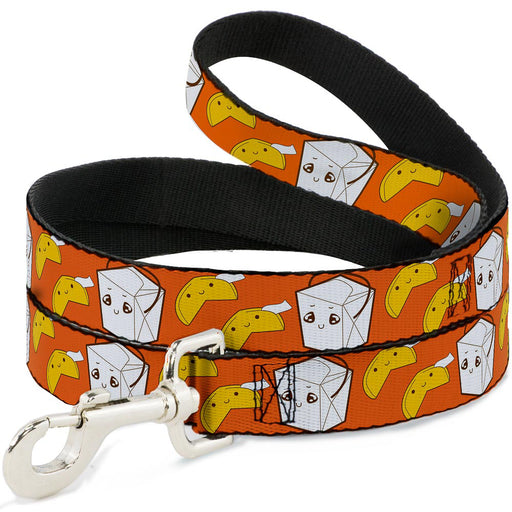 Dog Leash - Take Out/Fortune Cookies Orange Dog Leashes Buckle-Down   