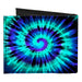 Canvas Bi-Fold Wallet - Tie Dye Spiral Blues Purples Canvas Bi-Fold Wallets Buckle-Down   