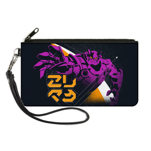 Canvas Zipper Wallet - LARGE - Lightyear ZURG Reaching Pose Black Purple Orange Canvas Zipper Wallets Disney   