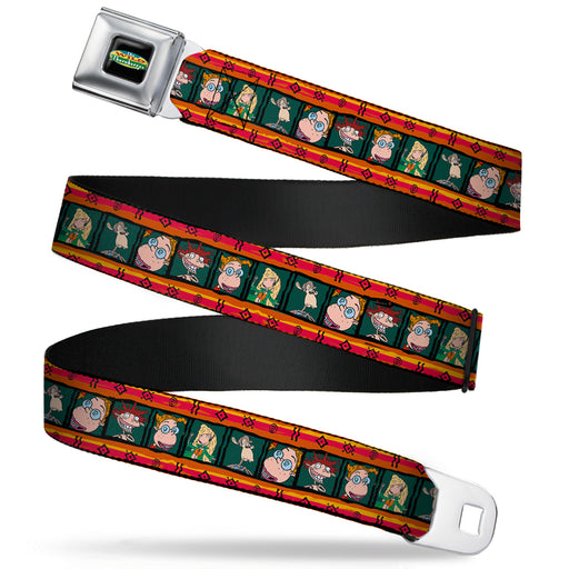 The Wild Thornberry's Logo Full Color Seatbelt Belt - Thornberry Kid's & Darwin Block Poses/Tribal Stripes Red/Orange/Green/Black Webbing Seatbelt Belts Nickelodeon   