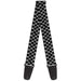 Guitar Strap - Checker Weathered Black Gray Guitar Straps Buckle-Down   