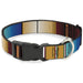 Plastic Clip Collar - Zarape6 Vertical Stripe Gold/Blues/Black/Red Plastic Clip Collars Buckle-Down   