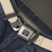BD Wings Logo CLOSE-UP Full Color Black Silver Seatbelt Belt - Natural Webbing Seatbelt Belts Buckle-Down   