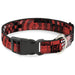 Plastic Clip Collar - Grunge Chaos Red Plastic Clip Collars Buckle-Down   