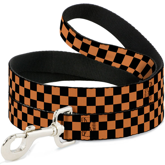 Dog Leash - Checker Orange/Blue Dog Leashes Buckle-Down   