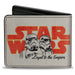 Bi-Fold Wallet - STAR WARS Stormtroopers Pose LOYAL TO THE EMPIRE Ivory Reds Black Bi-Fold Wallets Star Wars   