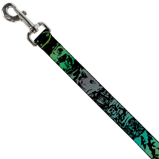 Dog Leash - Retro Monster Aqua/Black Dog Leashes Buckle-Down   