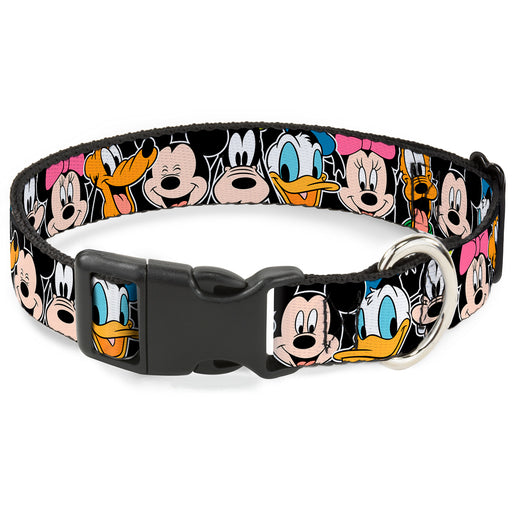 Plastic Clip Collar - Classic Disney Character Faces Black Plastic Clip Collars Disney   