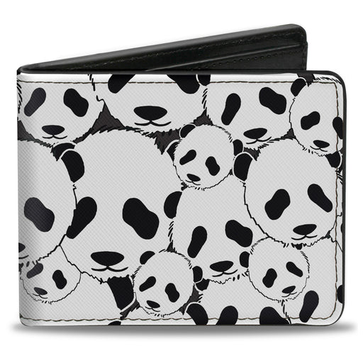 Bi-Fold Wallet - Panda Bear Stacked Bi-Fold Wallets Buckle-Down   