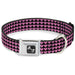Dog Bone Seatbelt Buckle Collar - Mini Hearts Black/Pink Seatbelt Buckle Collars Buckle-Down   