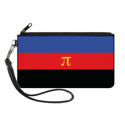 Canvas Zipper Wallet - LARGE - Flag Polyamorous Pi Symbol Blue Red Black Yellow Canvas Zipper Wallets Buckle-Down   